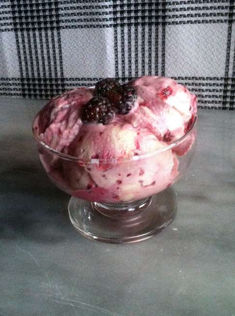Blackberry Rosewater Ice Cream | Plaid and Paleo