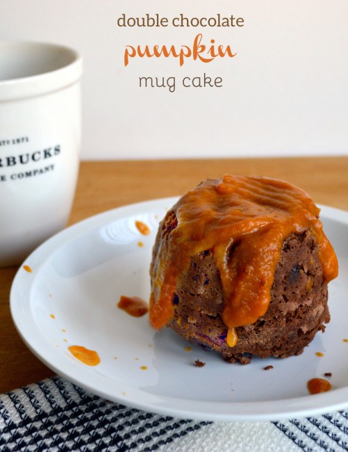 Double Chocolate Pumpkin Mug Cake | Plaid and Paleo