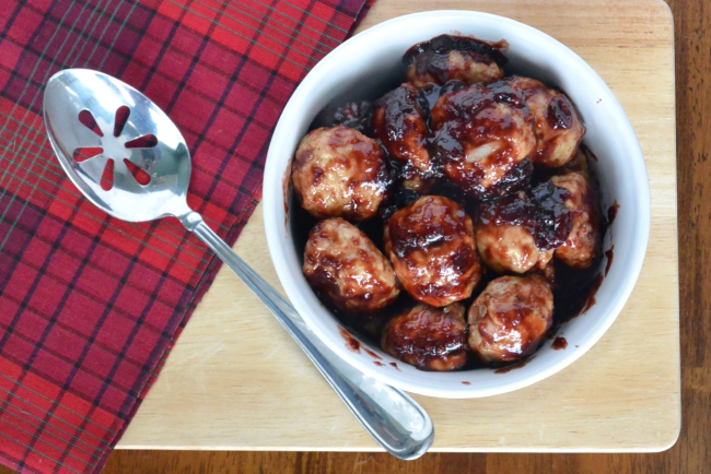 Cranberry Turkey Meatballs | Plaid and Paleo