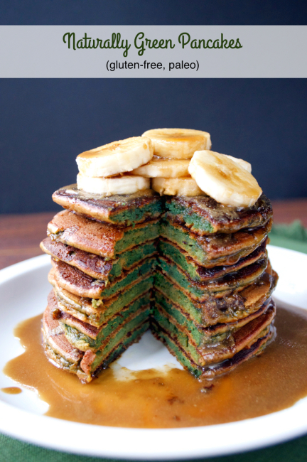 Naturally Green Pancakes | Plaid and Paleo