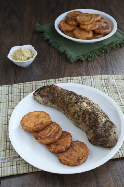 Herb Pork Loin + Cinnamon Sweet Potatoes | Plaid & Paleo