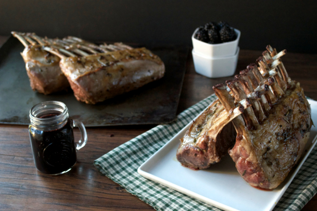 Roasted Lamb with Blackberry Balsamic Reduction | Plaid and Paleo