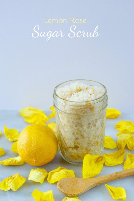 Lemon Rose Sugar Scrub | Plaid & Paleo