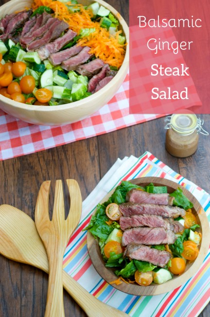 Balsamic Ginger Steak Salad | Plaid and Paleo