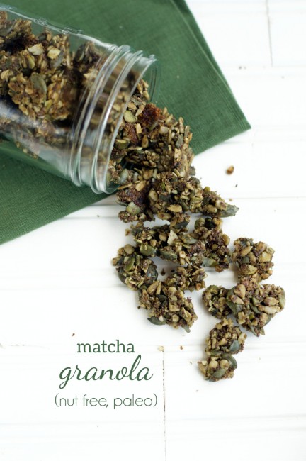 Matcha Granola (nut-free, paleo) | Plaid and Paleo