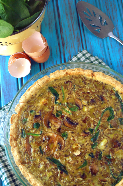Spinach and Artichoke Quiche from Make it Paleo II | Plaid and Paleo