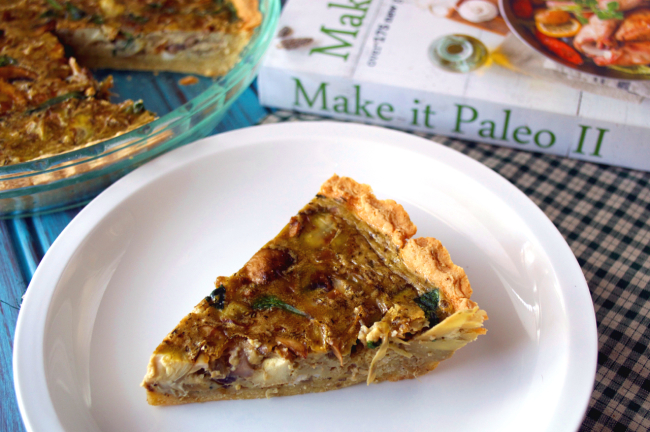 Spinach and Artichoke Quiche from Make it Paleo II | Plaid and Paleo