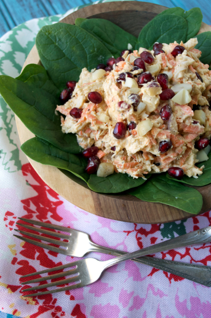 Pomegranate Chicken Salad | Plaid and Paleo