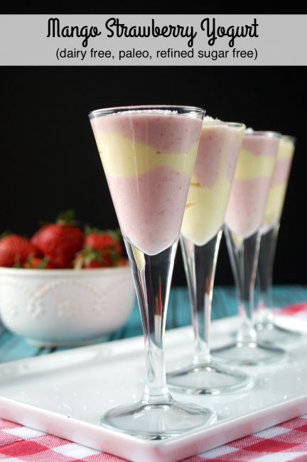 Mango Strawberry Yogurt | Plaid and Paleo