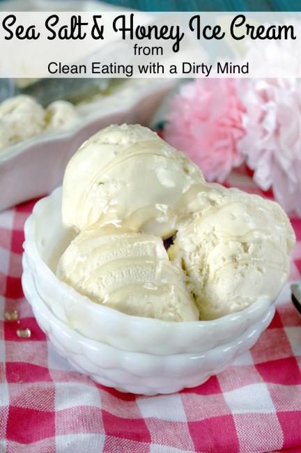 Sea Salt and Honey Ice Cream from Clean Eating with a Dirty Mind | Plaid and Paleo